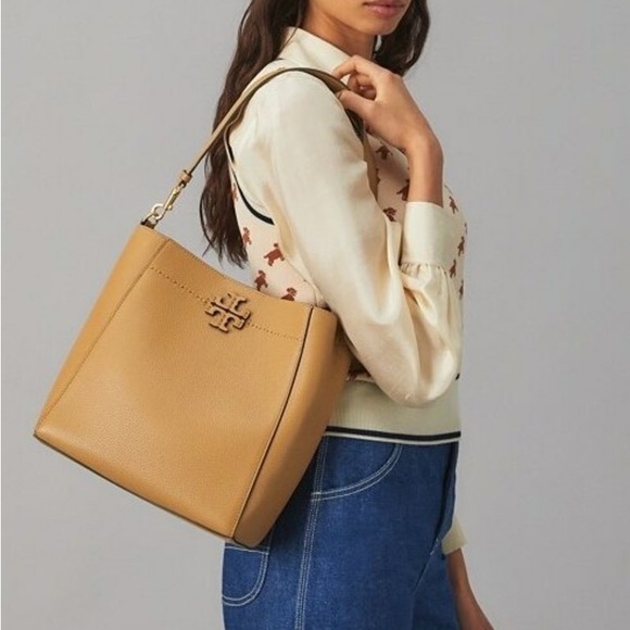 Tory Burch McGraw Bucket Bag in Tiramisu - Picture 2 of 16